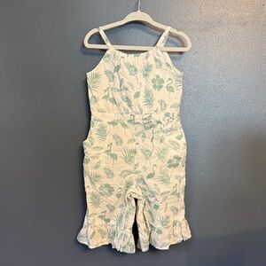 Janie and Jack Mint Green Tropical Kids Romper